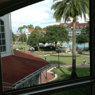 Overlooking the resort...